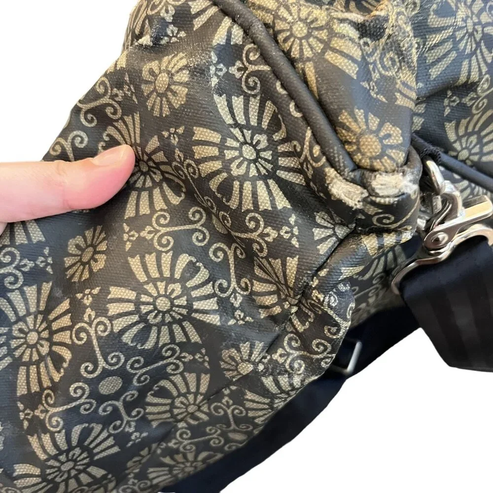 Petunia Pickle Bottom Brown Embroidered Backpack Crossbody Diaper Bag Baby